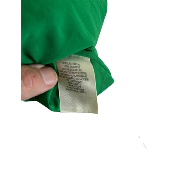 Alice + Olivia Harmony Draped Silk Slip Dress Womens 4 Green Bias Designer Luxe - Picture 7 of 8